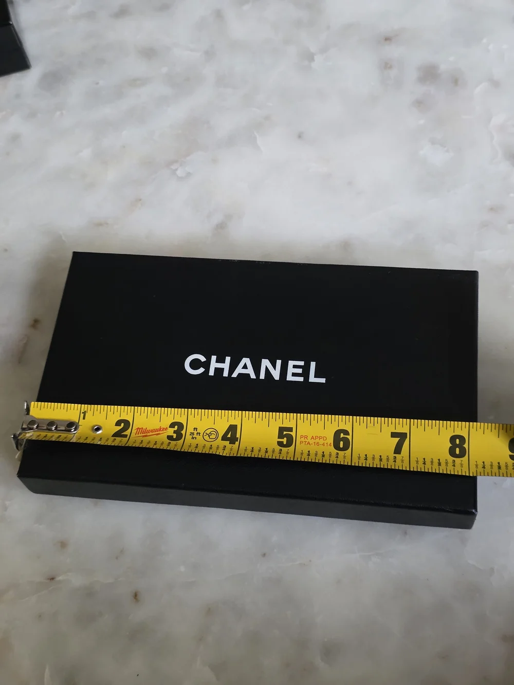 Authentic Chanel Long Wallet Gift Box W/ Dust Cover & Card- 8.1